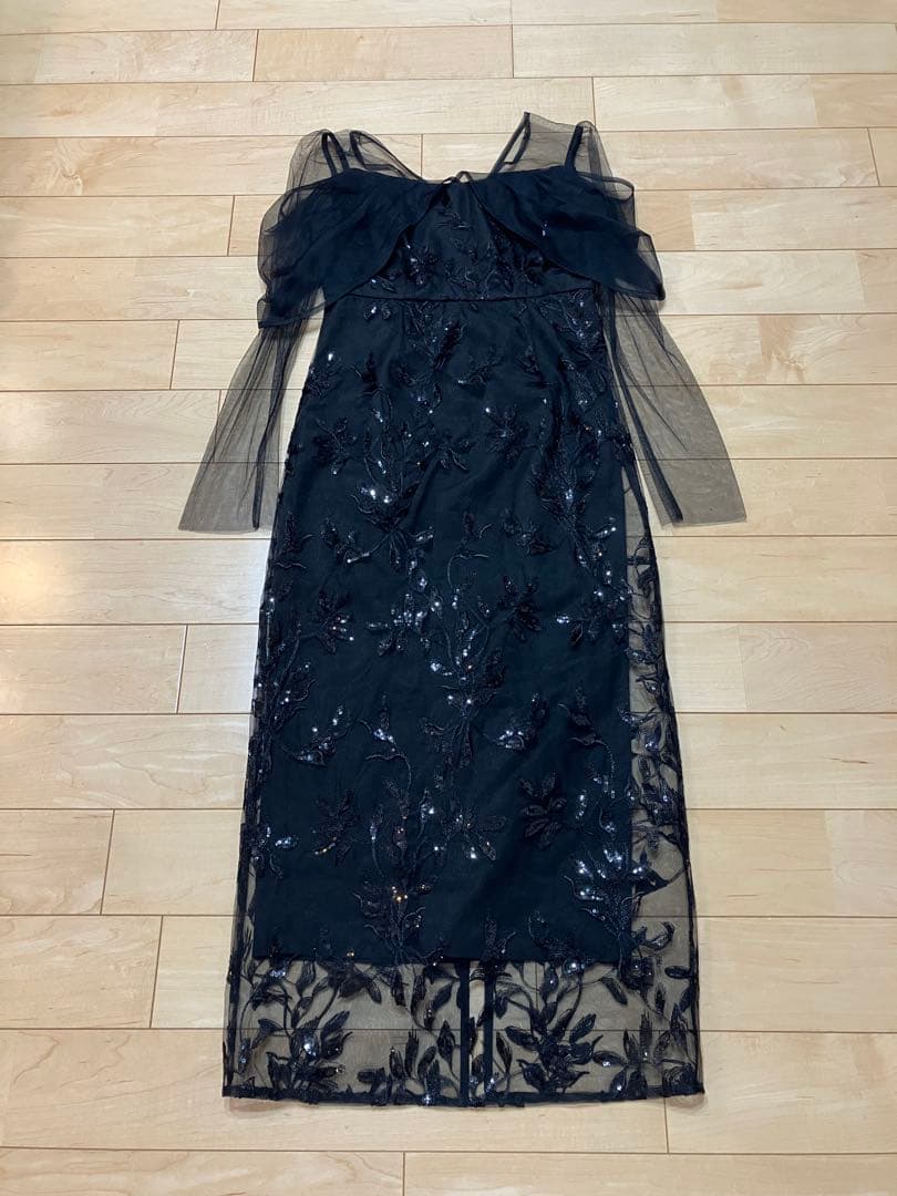 チ*ミ様 【極美品】Leja チュールロングスリーブリーフIラインドレスワンピー