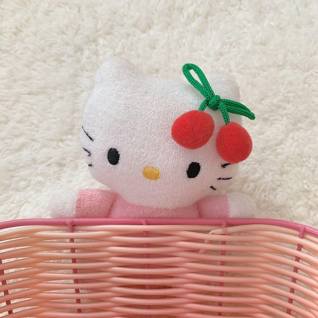 【平成レトロ】サンリオ ハローキティ チェリー ぬいぐるみバスケット