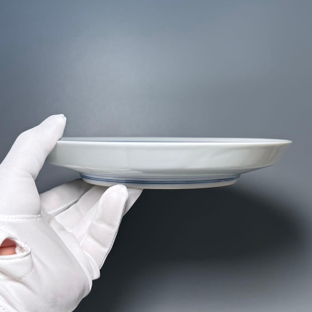 無形文化財　十二代　今泉今右衛門　色鍋島百日草絵飾皿　共箱　栞　完品