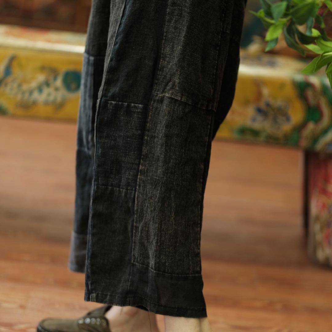 バイキンマン☆*°さん　専用アンティーク調パッチワークゆったりパンツ