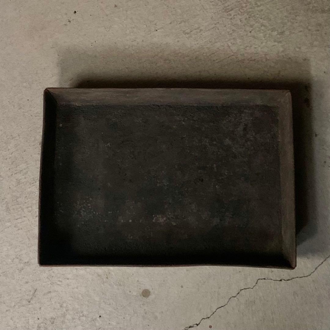 大きな 鉄の トレイ 古道具 アンティーク オブジェ 鉄製トレー