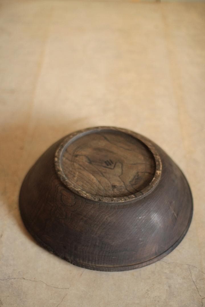 古く味のあるこね鉢　古材　くりぬき　花器　古道具　アンティーク
