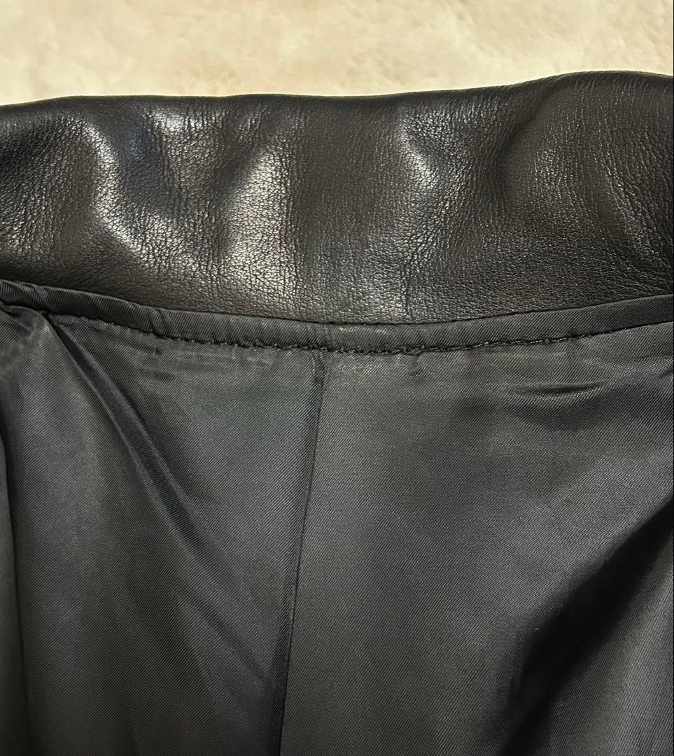 Pledge/プレッジ/シングルライダースジャケット/size48/黒