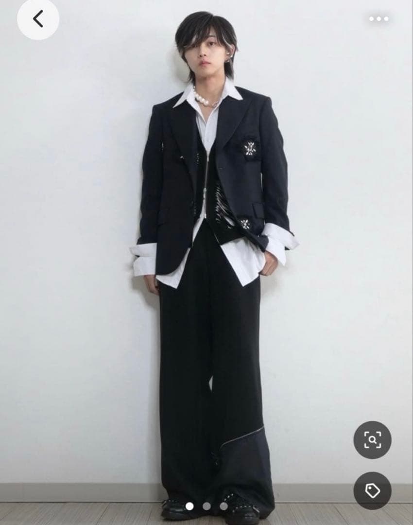 トップス MASU SHREDDER LEATHER VEST(BLACK)