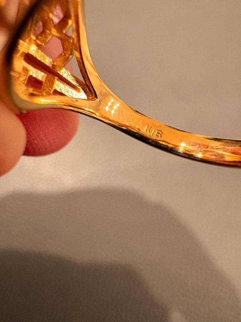ビンテージ　K18 リング
