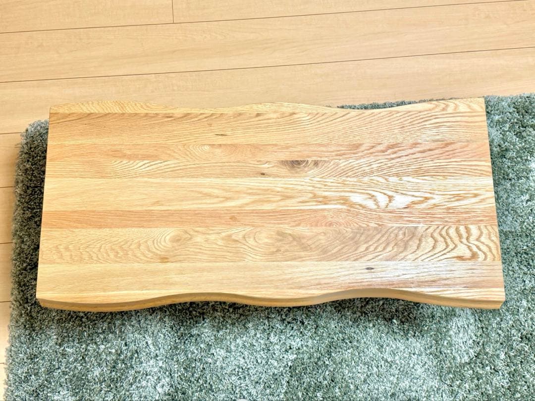 極美品　使用1週間　木製　オーク集成材　ローテーブル