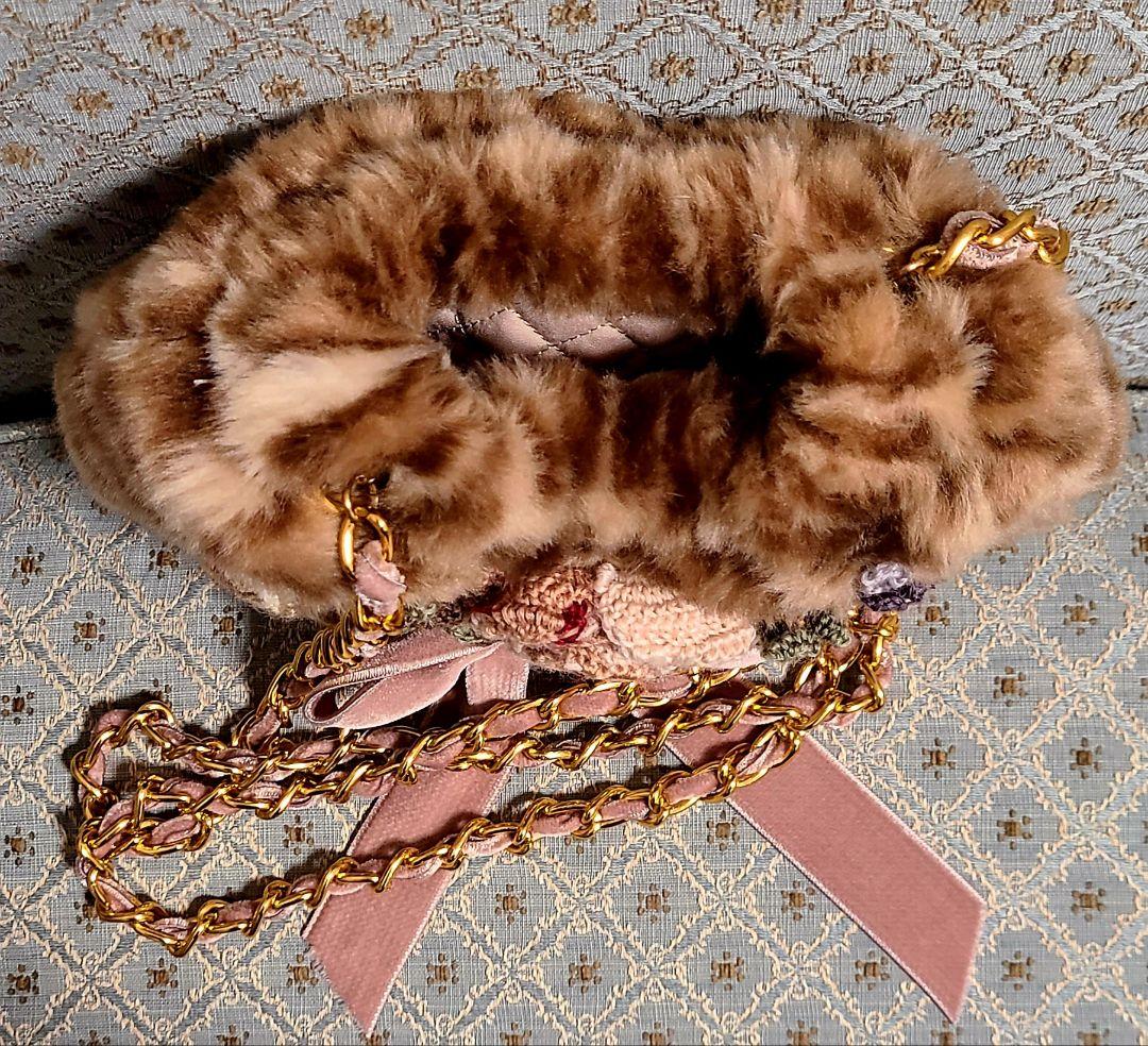 ピンクハウス　レオパード柄　ファー　ショルダーバッグ
