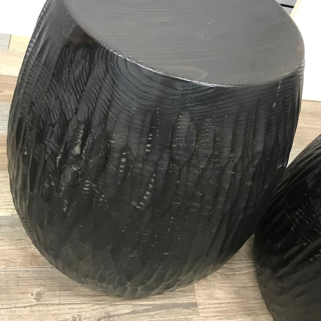 飛騨産業　wavok　スツール ブラック　木製　杉