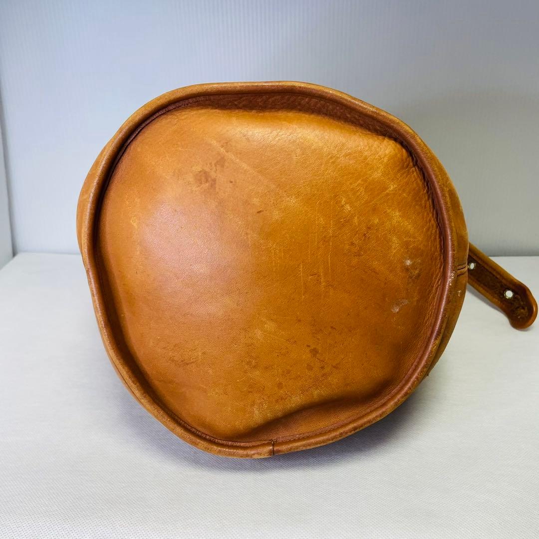 OLD COACH ショルダーバック バケットタイプ　茶　レザー
