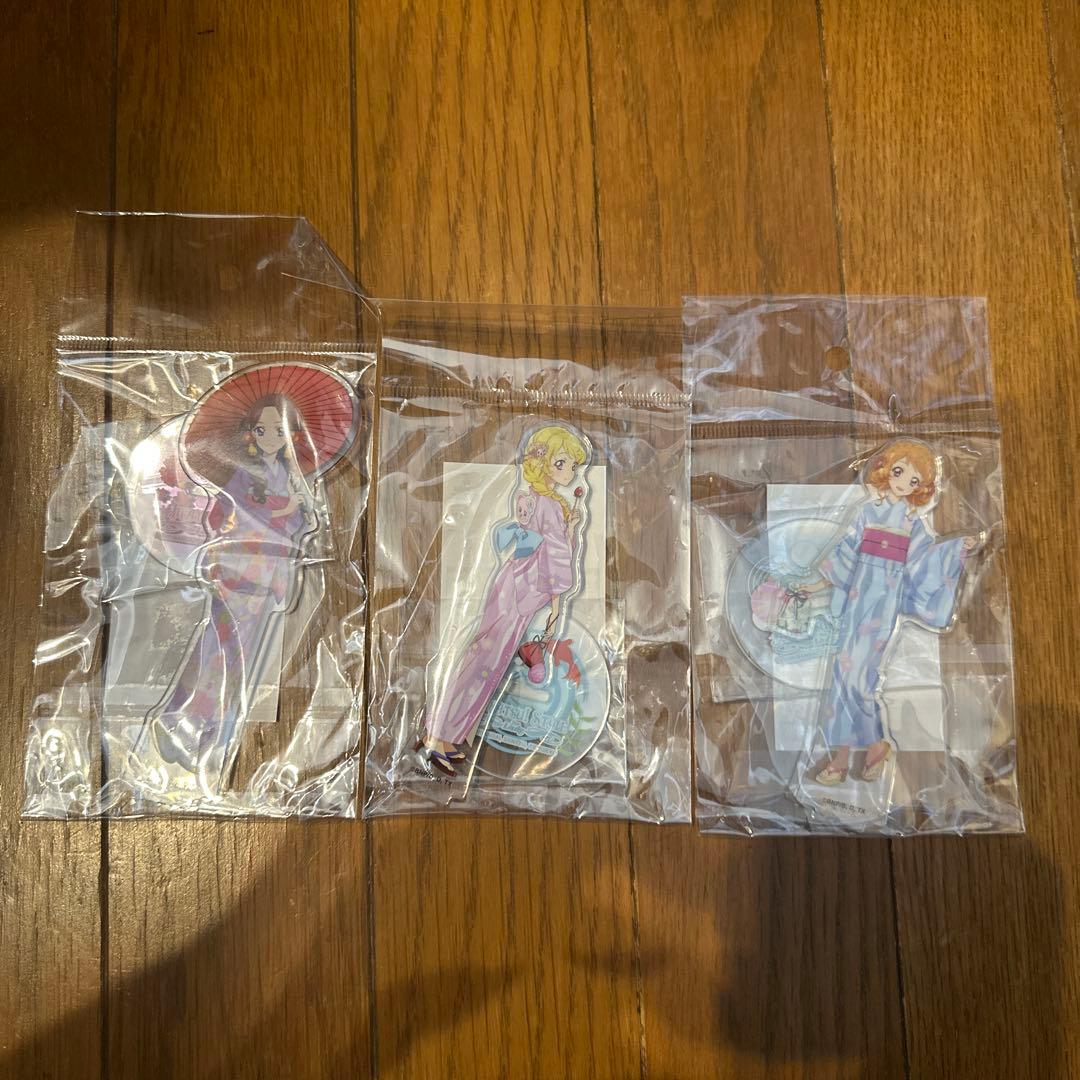 アイカツ！　アクリルスタンド　いちご　あかり　みやび　全種 浴衣ver.