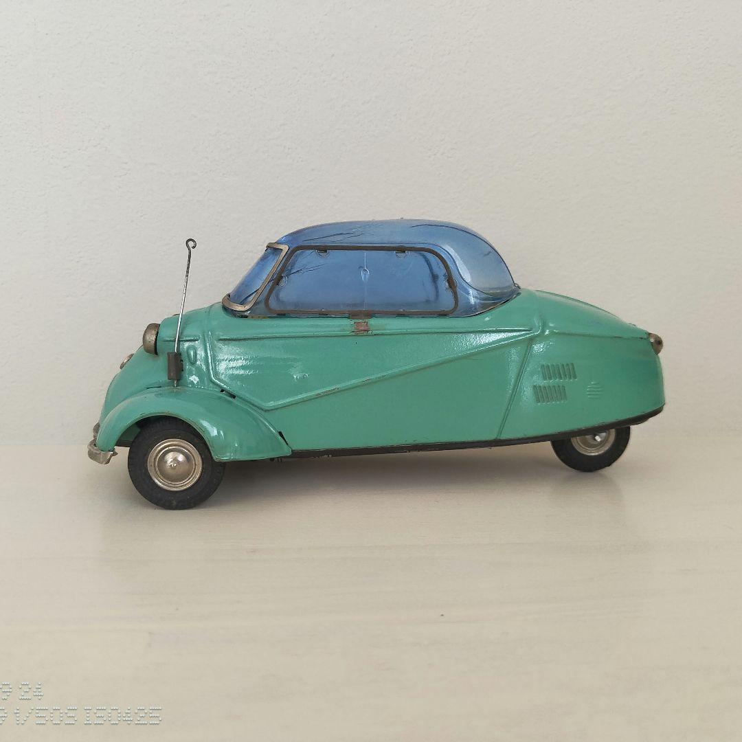 ブリキ　自動車　BANDAI　バンダイ　メッサーシュミット　緑色