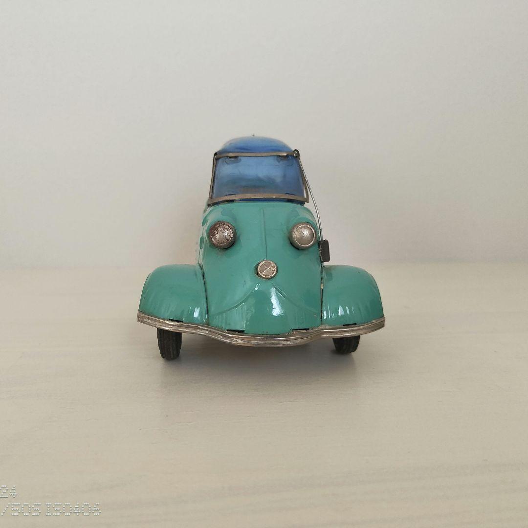 ブリキ　自動車　BANDAI　バンダイ　メッサーシュミット　緑色