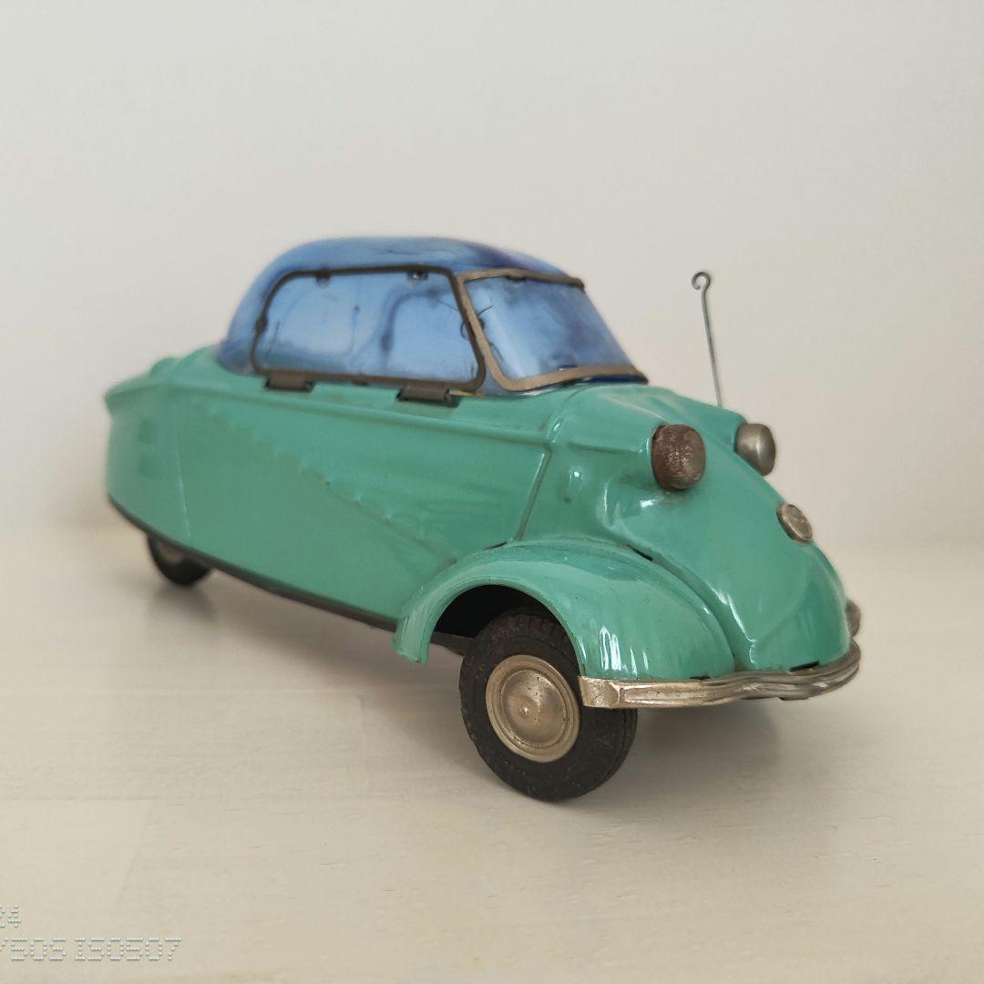 ブリキ　自動車　BANDAI　バンダイ　メッサーシュミット　緑色