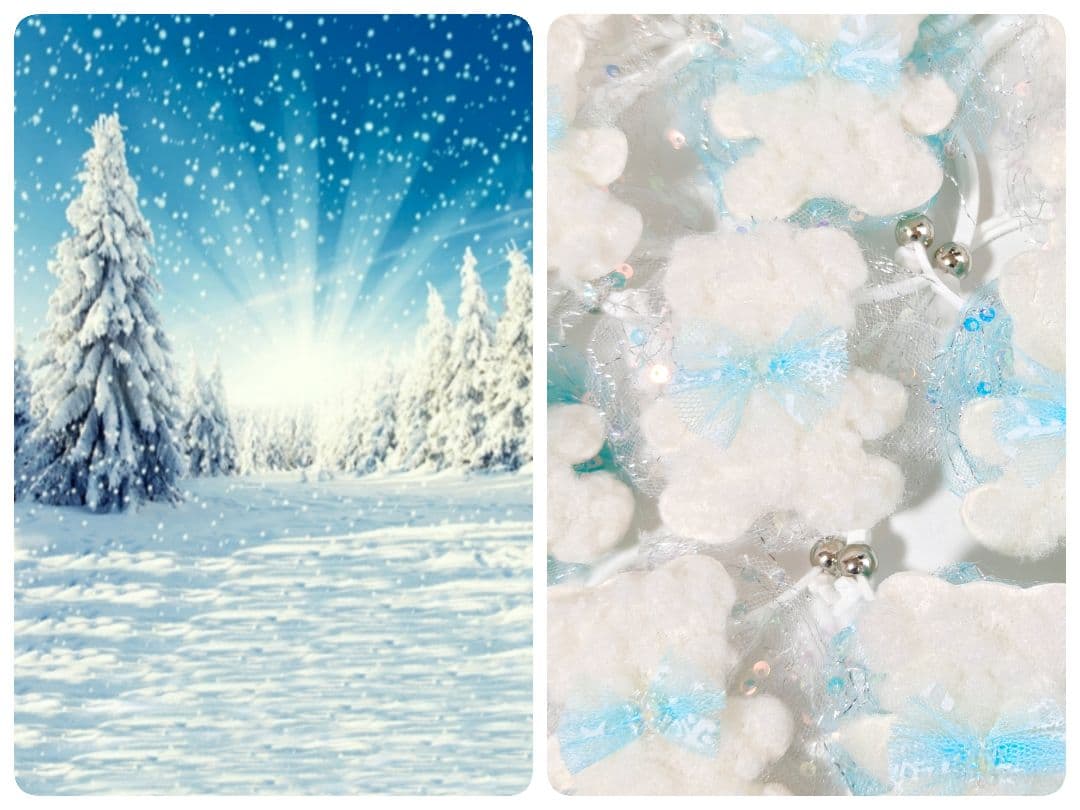 業務用　トリミングチョーカー　120個　1月　白くまちゃん　雪の結晶　白熊