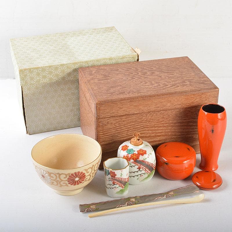 茶道具　桑茶箱　平安春峰作振出　棗　など　七点　一式　V　R6470