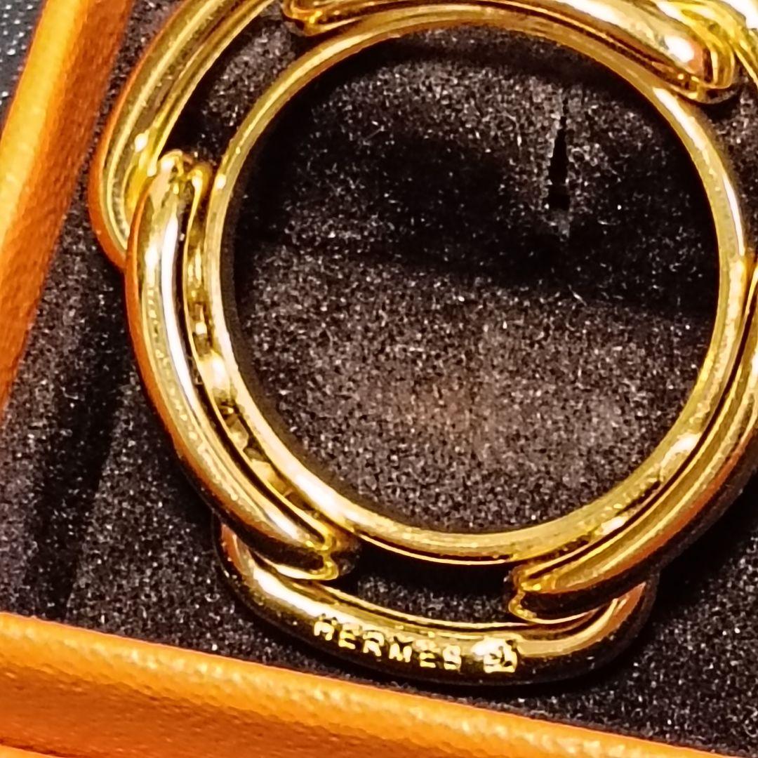 美品　エルメス　 スカーフリング　シェーヌダンクル　付属品なし