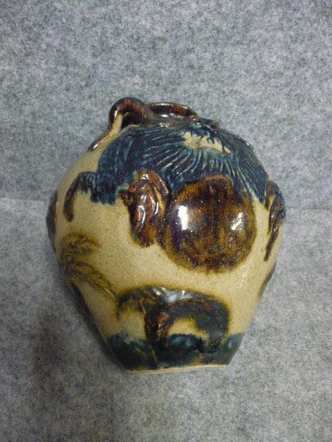 壺屋焼 龍図 琉球壷 [B31416]