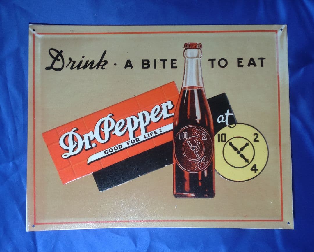 （超希少）Dr Pepper ヴィンテージ広告プレート4点セット/超お得！！
