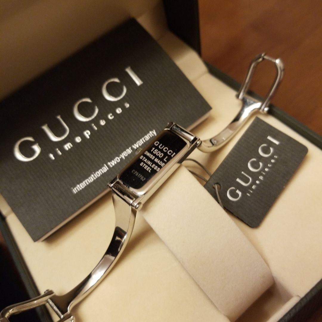 【すべて揃って美品】GUCCI＊ バングルウオッチ1500L