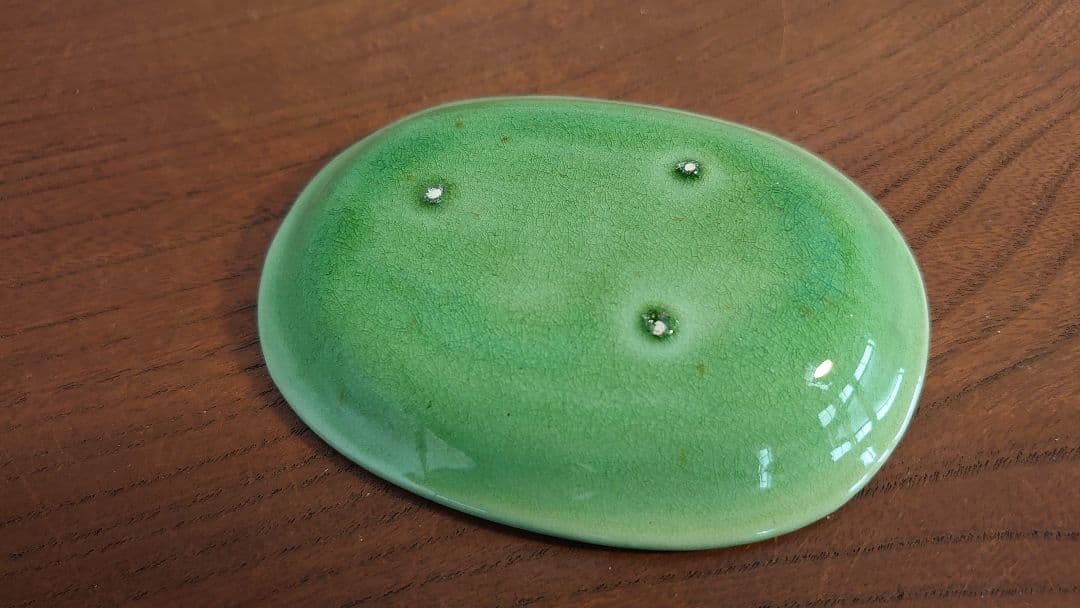 珉平焼　民平焼　龍の図　５本爪　楕円皿　小皿　　１客