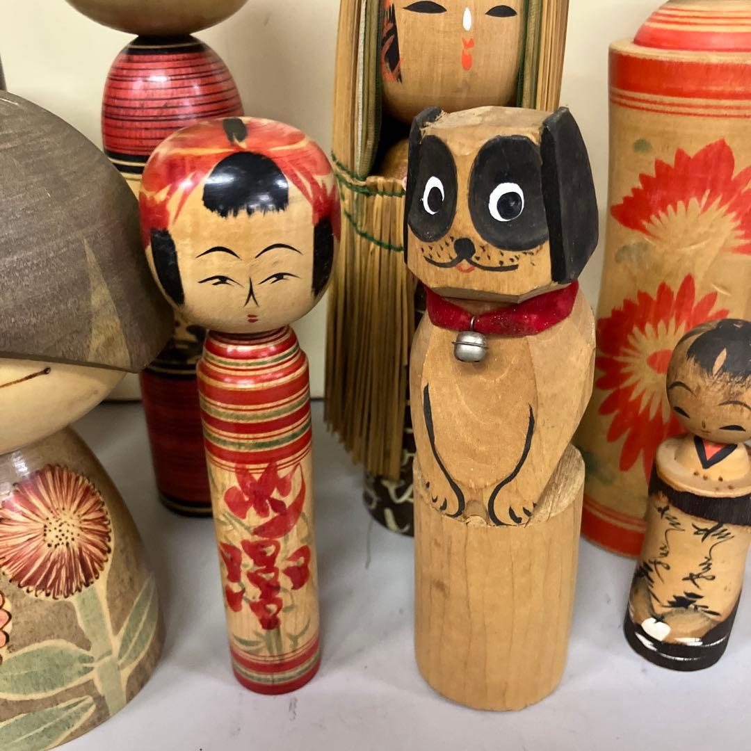 D-3 伝統こけし 創作こけし 民芸品 昭和レトロ 木製 こけし 小芥子