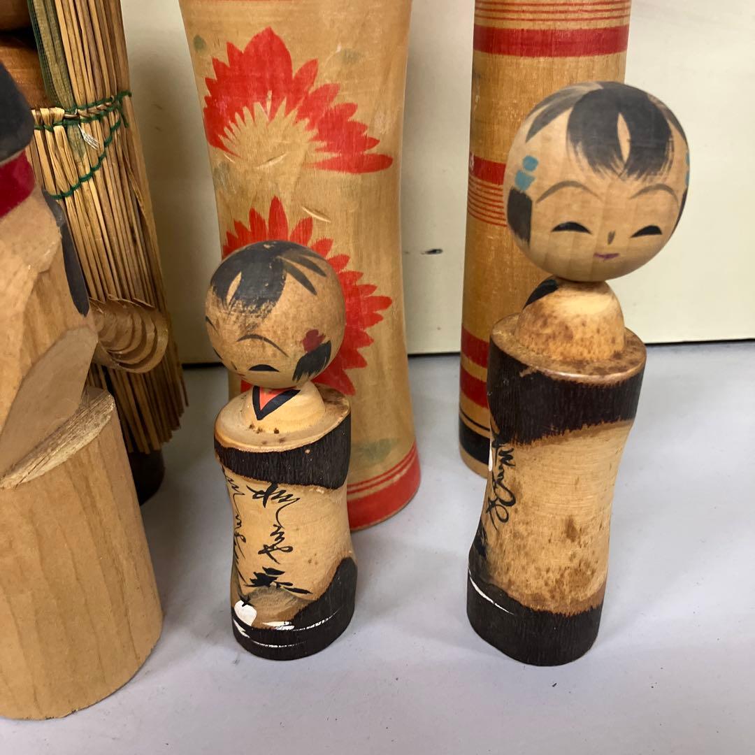 D-3 伝統こけし 創作こけし 民芸品 昭和レトロ 木製 こけし 小芥子