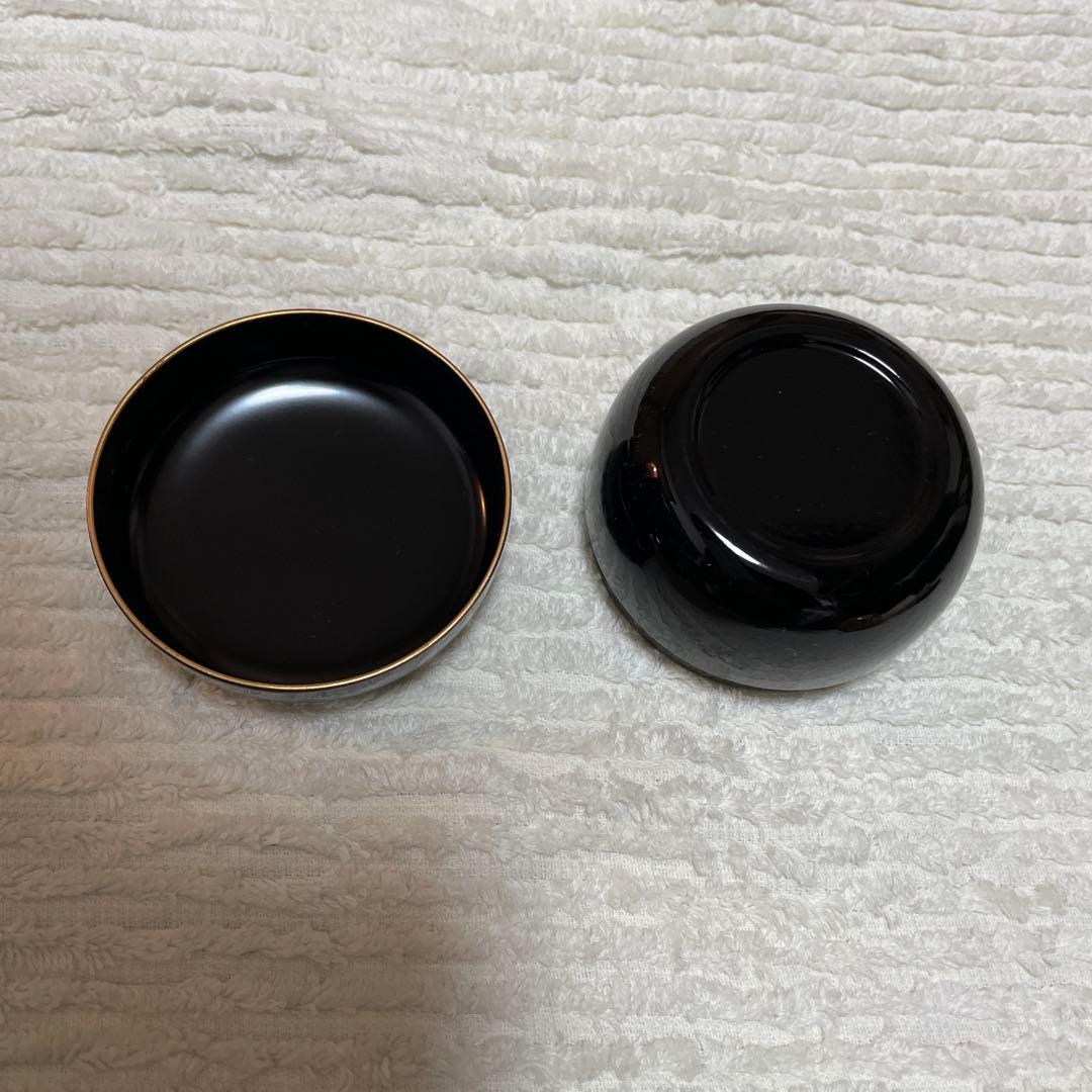 黒色木製茶箱セット