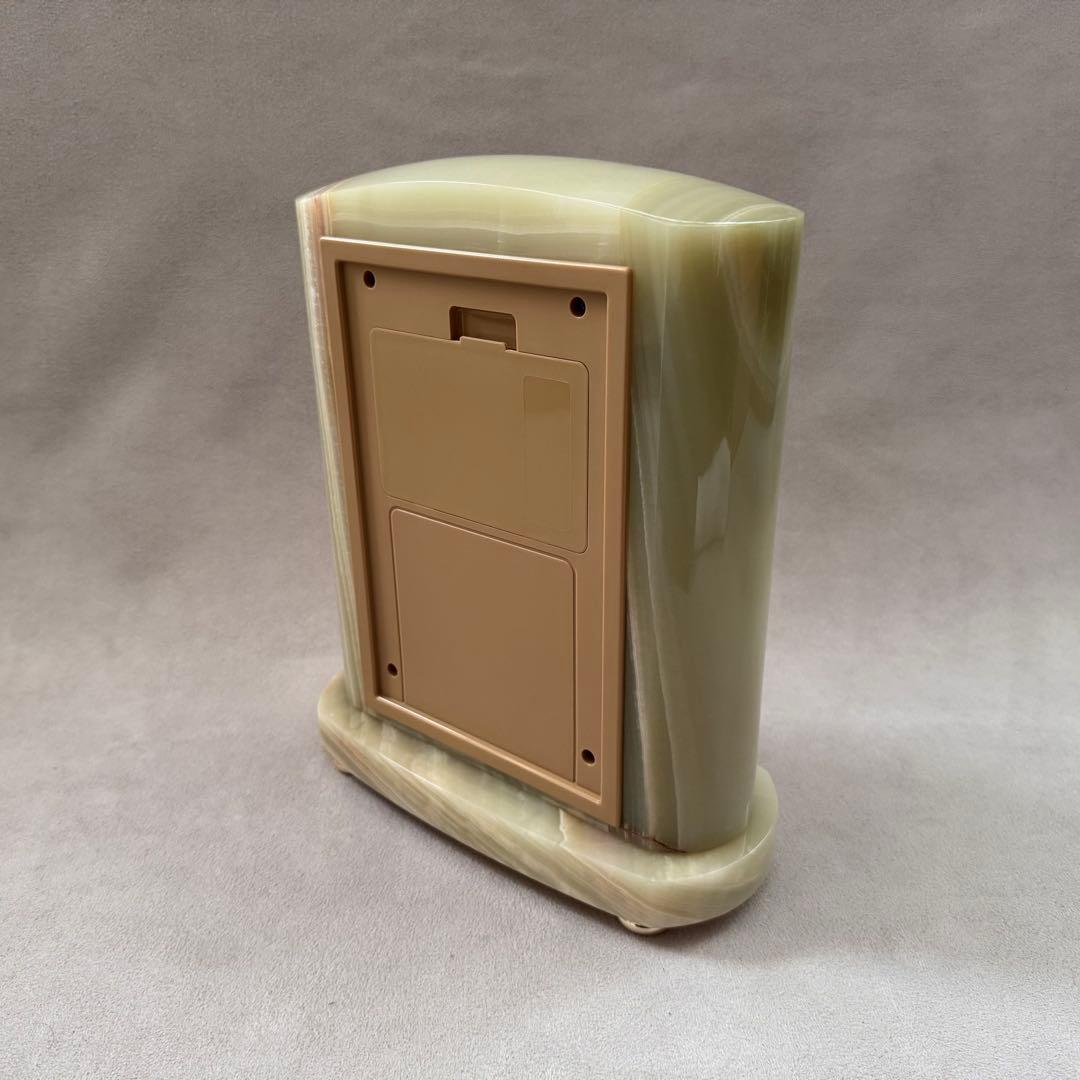 未使用 SEIKO セイコー エンブレム 大理石 置き時計 HW521M