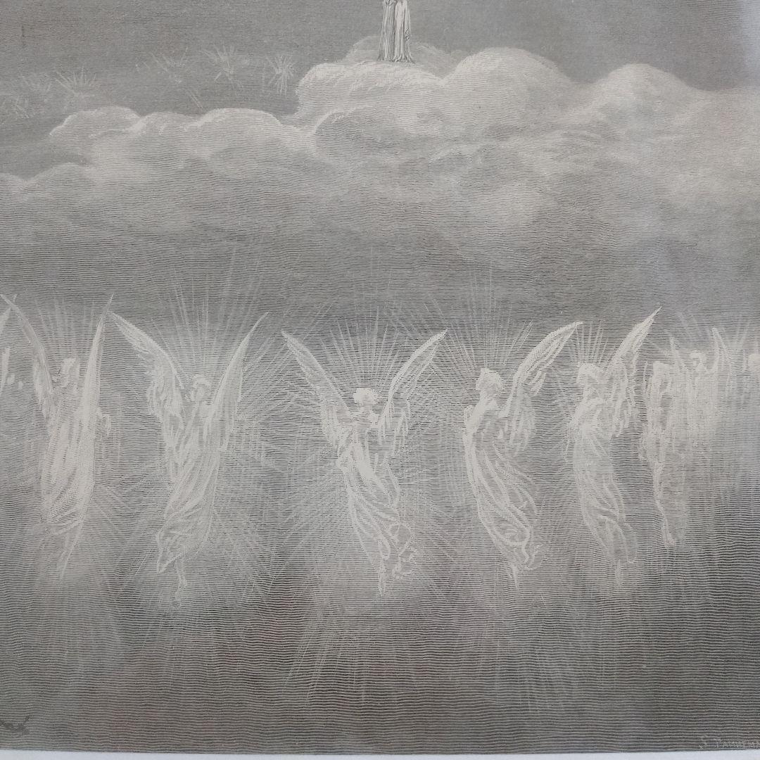 ギュスターヴ ドレ　木口木版『神曲ダンテ 天使の輪』1800年代後半制作