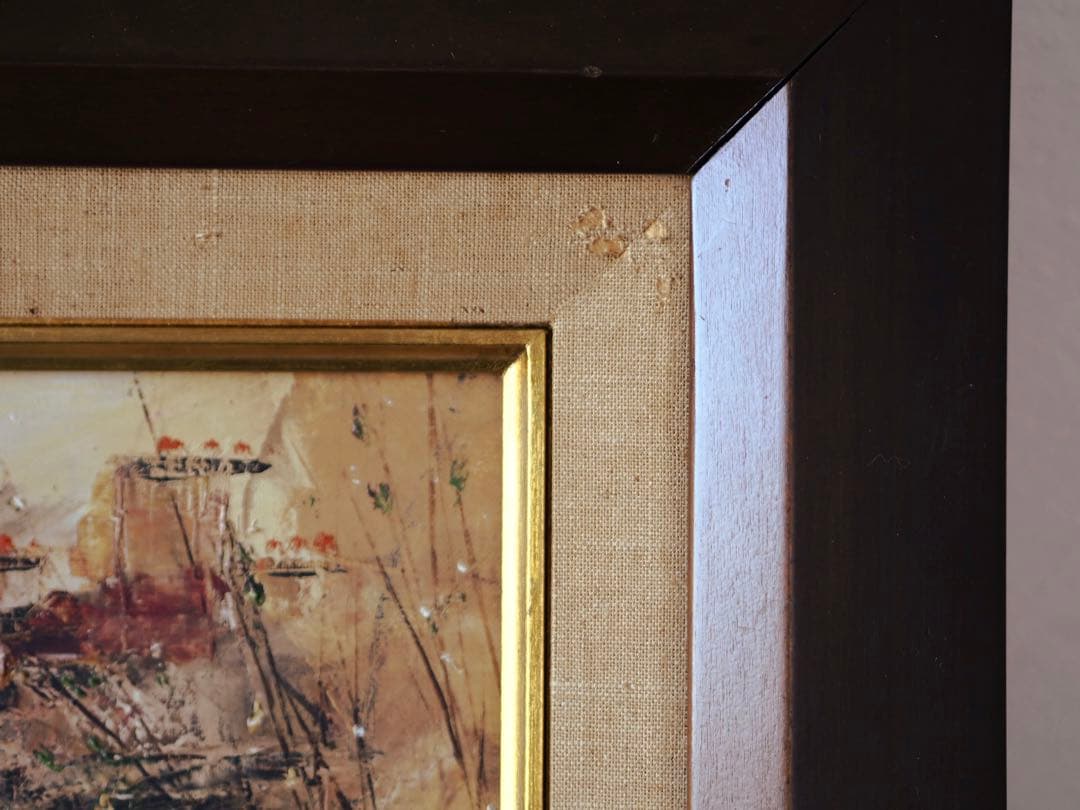 1975年 フランス パリ 風景画 額付き