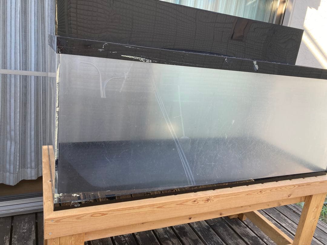 大型アクリル水槽 木製スタンド・上部濾過・ガラス付き1500×600×600