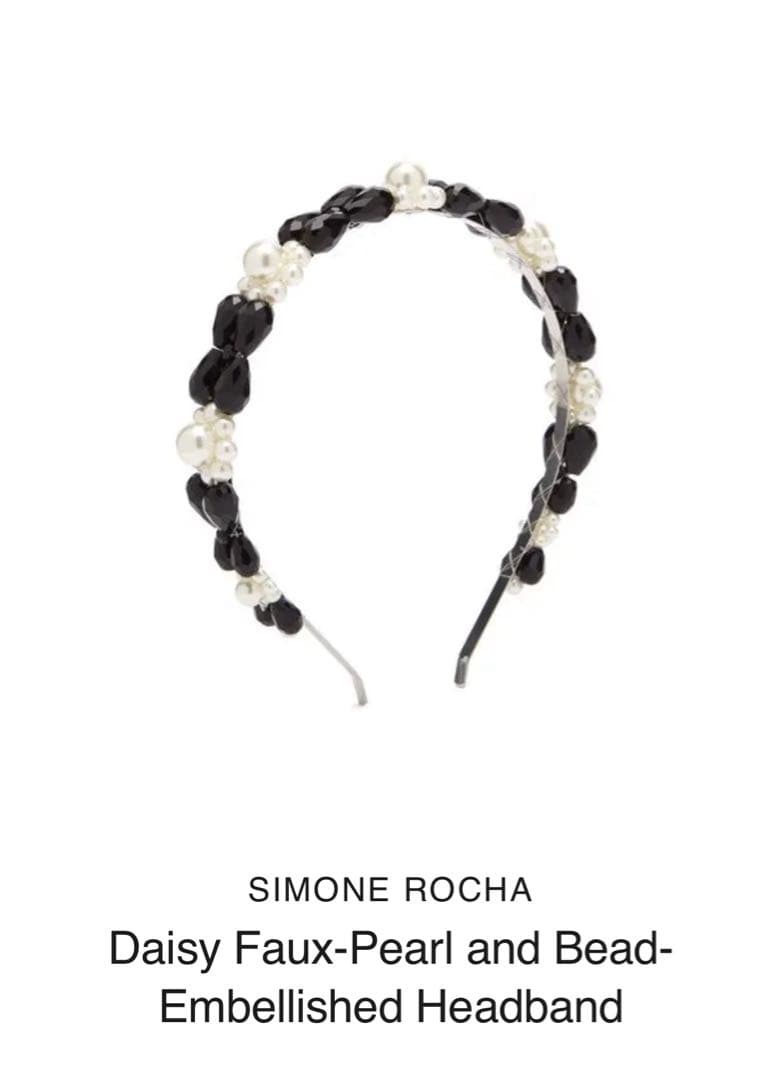 Simone Rocha ビーズ　パールカチューシャ