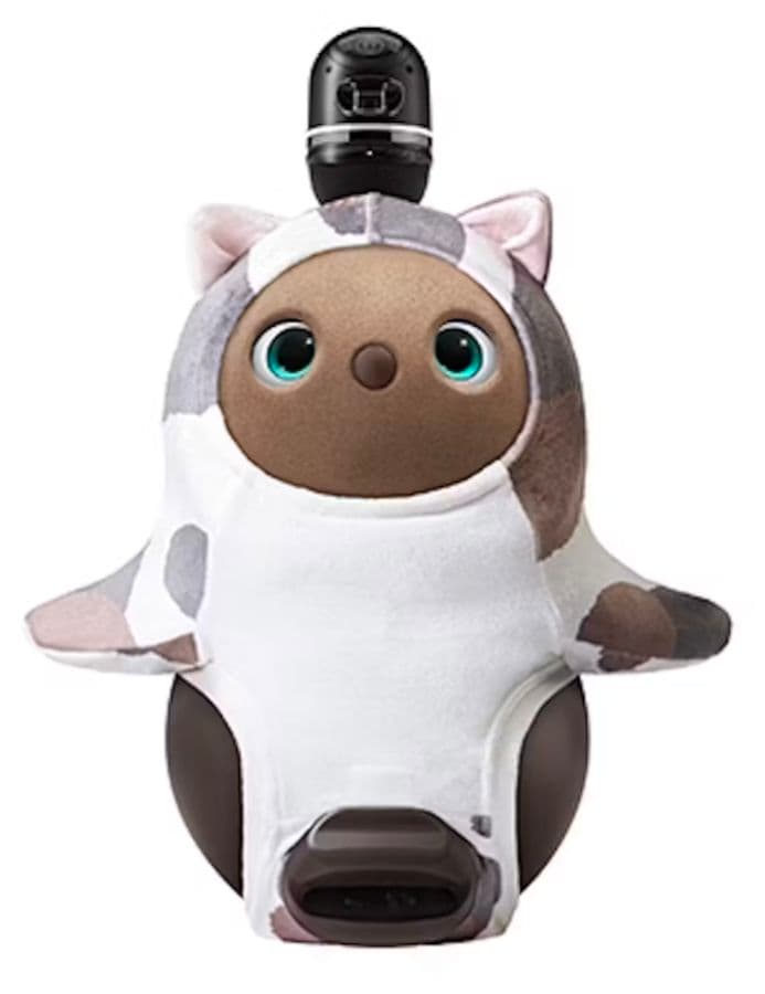 新品》LOVOT べースウェアねこみみベロア　三毛猫 グレー＆ベージュ ラボット