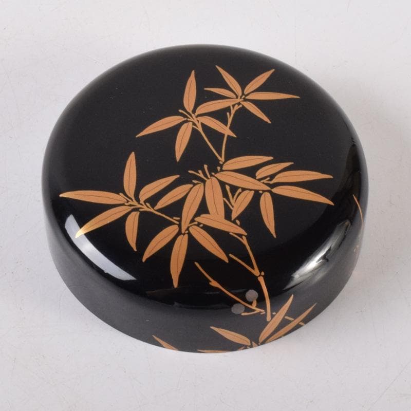 茶道具　加賀蒔絵師　中村湖舟作　松竹梅蒔絵　中棗　共箱　V　7214