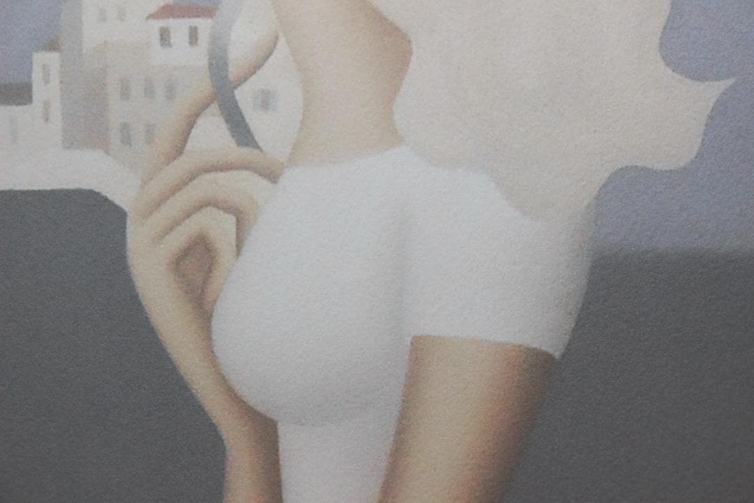 東郷 青児 エスタンプリトグラフ 「橋」 75部限定 4/75