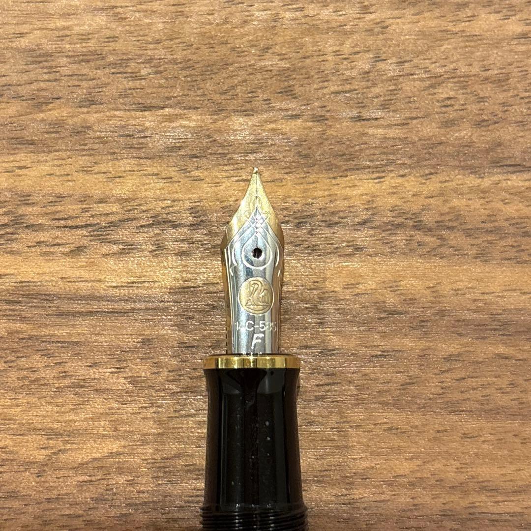 ペリカン M400 万年筆 赤縞 14C-585 F