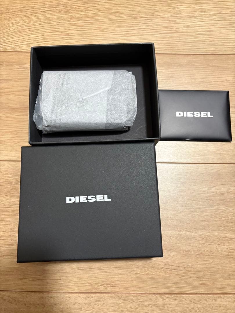 ディーゼル ショートウォレット ケース 小銭入れ レザー 羊革 ネイビー