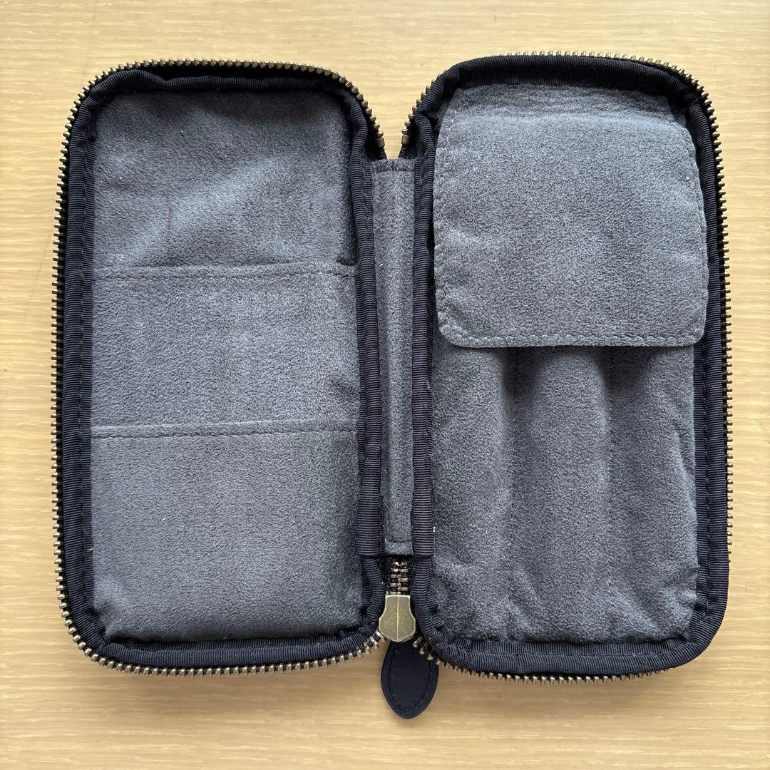 【即日発送】アンドリーベ ジップペンケース（スムースブラック）