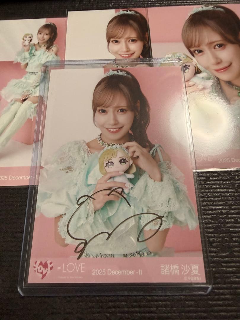＝LOVE モーリーファンタジーコラボ③ 生写真 諸橋沙夏コンプ&チュウ直筆