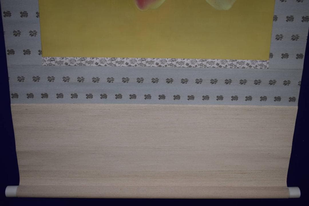 真作/五十棲子元/香果図/桐共箱付/布袋屋掛軸HH-949