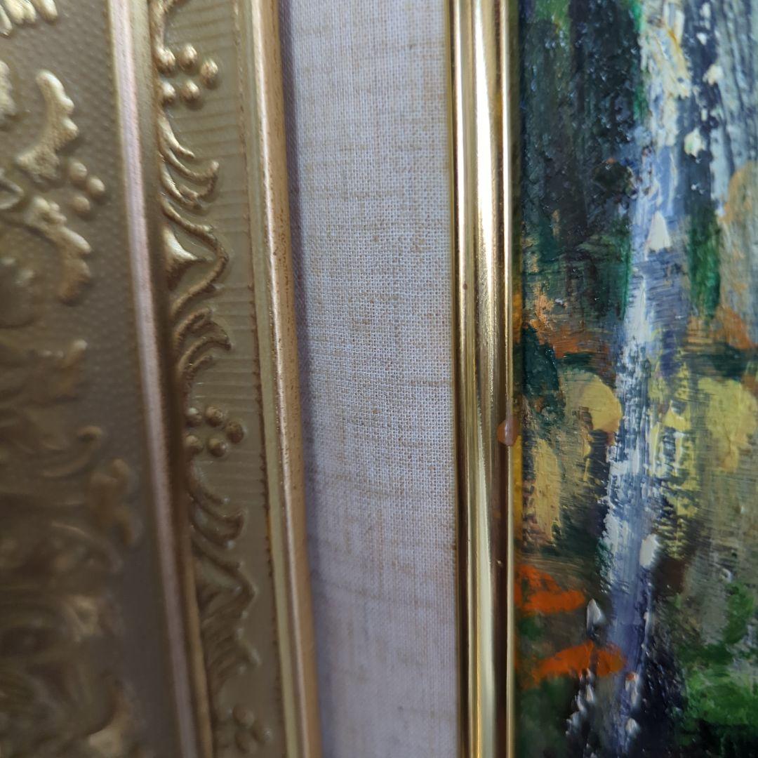 F10号油彩画 「恩原湖畔の白樺」No.48