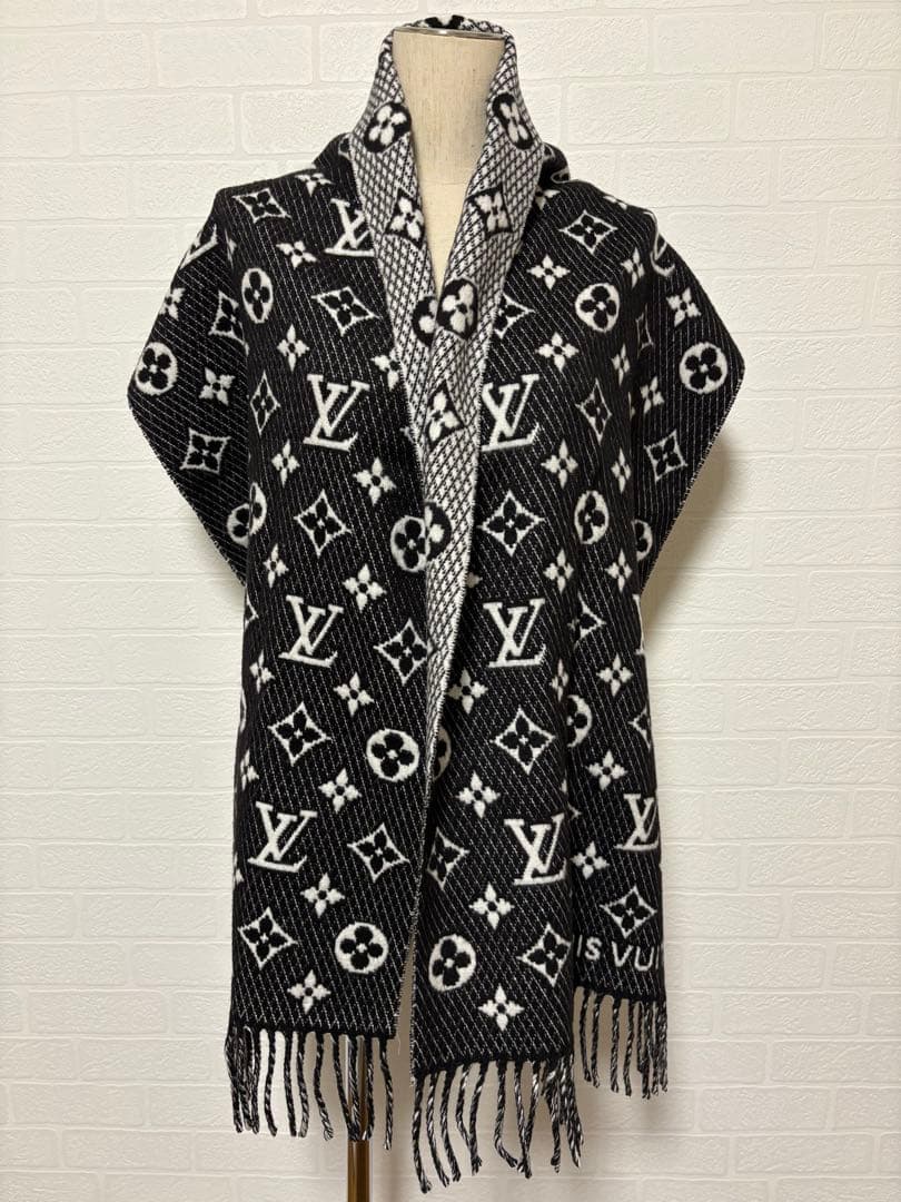 ルイ・ヴィトン　エシャルプ・LVトゥジュール　マフラー　シルク/カシミヤ