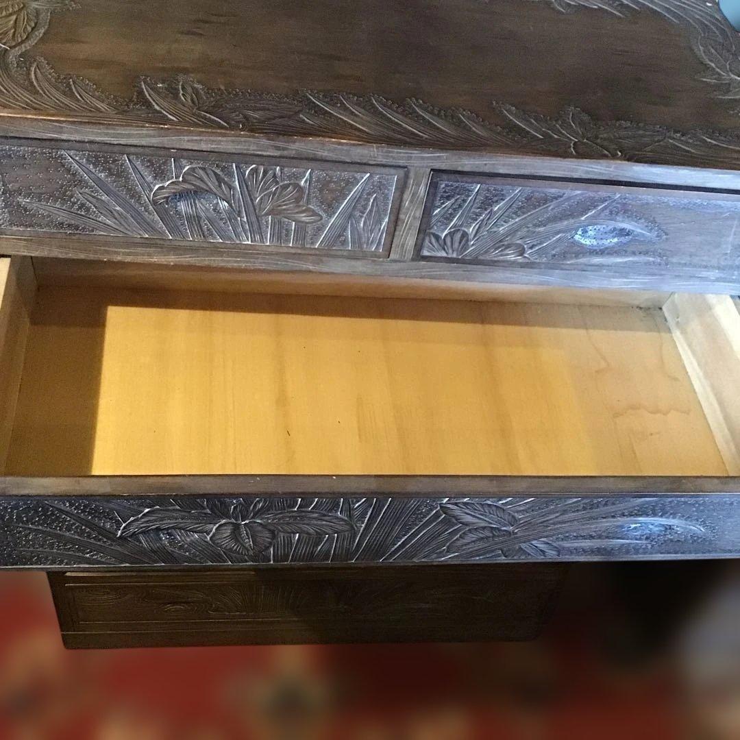 アンティーク軽井沢彫り 箪笥　収納　家具