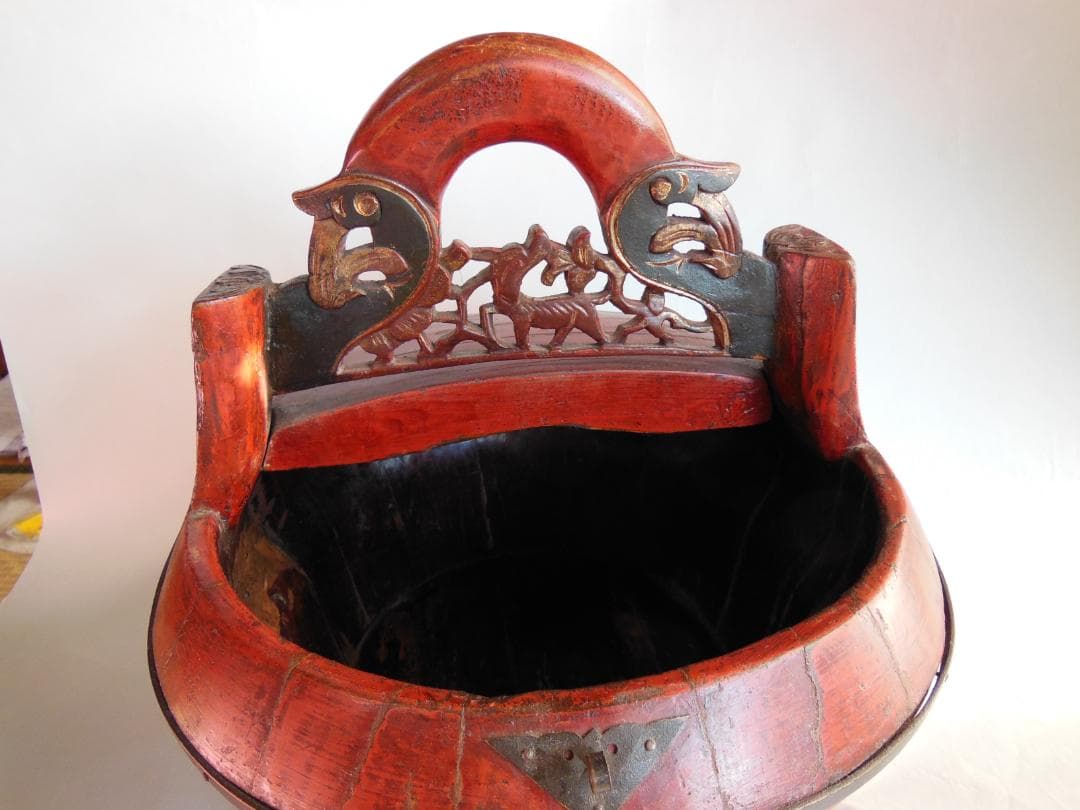 レア コレクター向け 漆器 時代物 金彩色 284