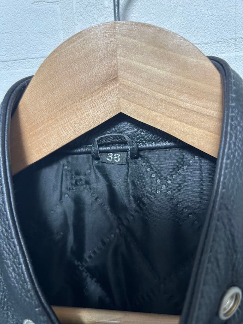 革ジャン　シングルライダース　黒