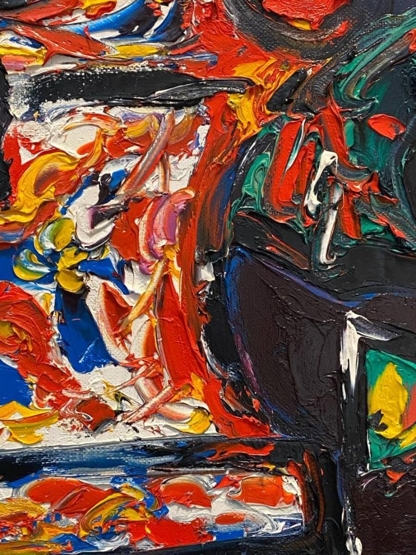 「真作」宮田為義　薔薇の絵　靜物画　絵画　油彩画　額装　F15号