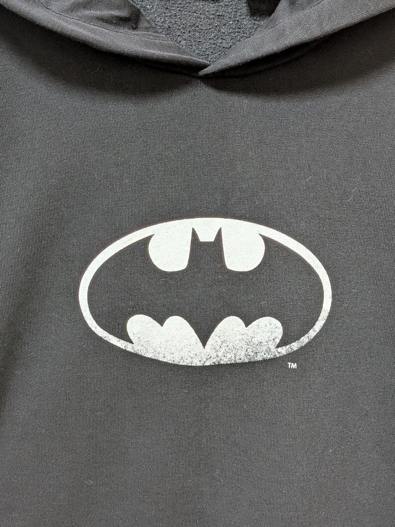 3枚LCWカジュアル バットマン ロゴ スウェットパーカー ブラック黒2XL古着