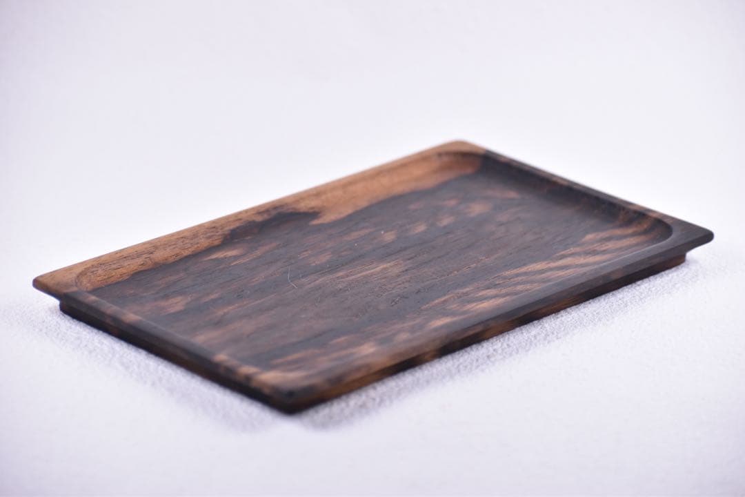 No.339黒柿孔雀杢のトレー