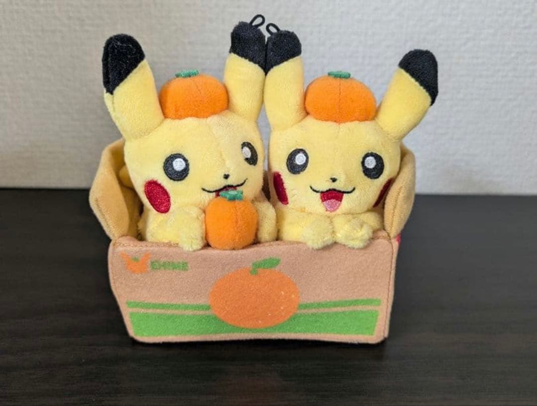 ペアピカチュウと愛媛みかん えひめ