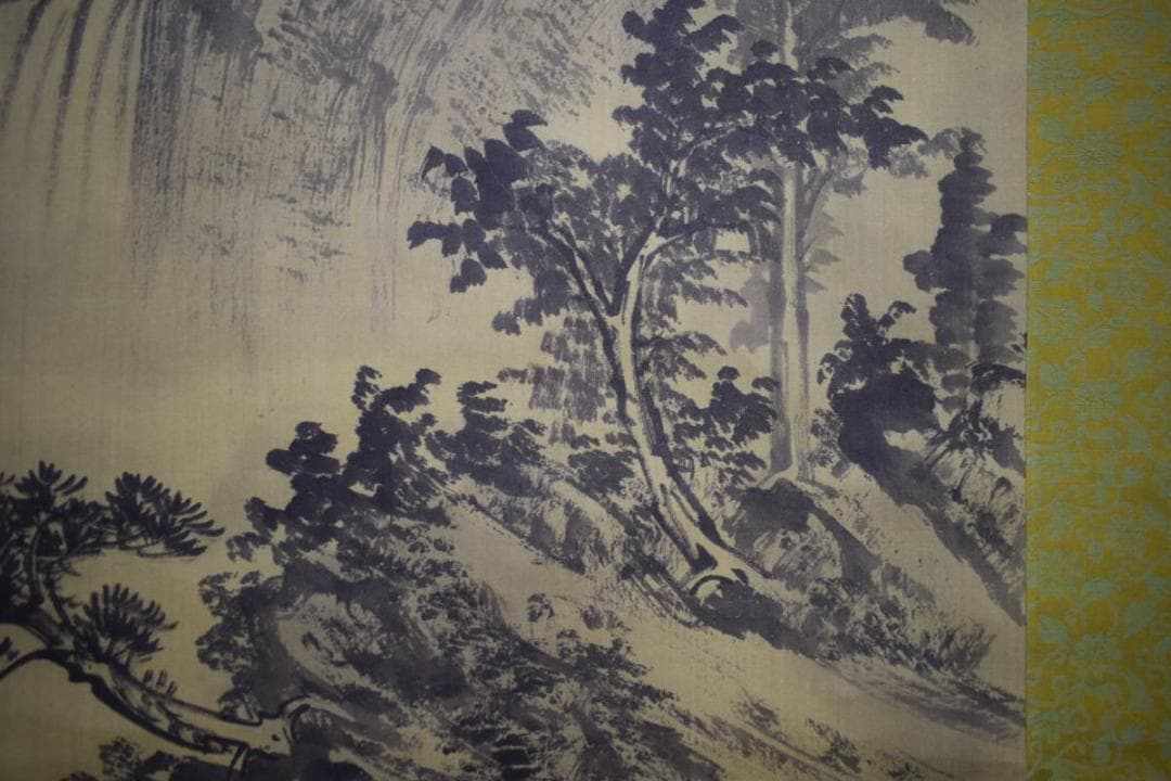 不詳/作者不詳/山水画賛/中国画/布袋屋掛軸HJ-649